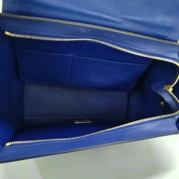 Céline Trapeze Bag – Royal Blue Calfskin & Suede – Gently Used - Picture 5 of 7